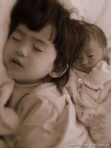 韩国混血明星宝宝图片,星二代风采初现